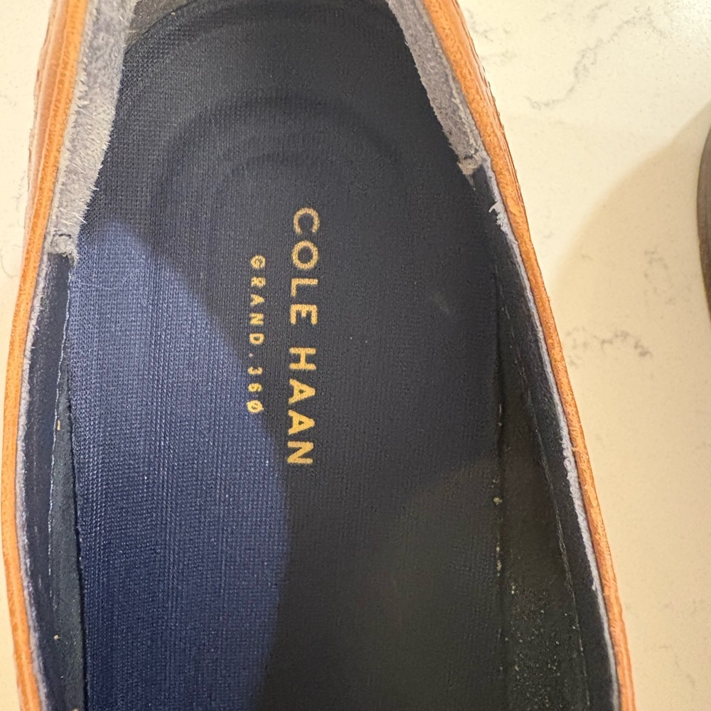 Cole Haan Men’s Brown Leather Wingtip Brogue Dress Shoes - Size 8.5 - Picture 4 of 10